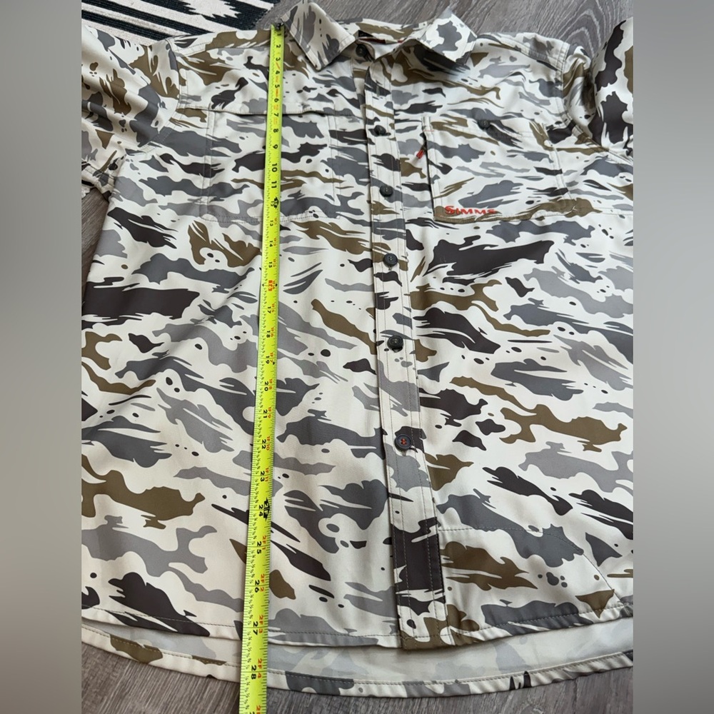 Simms Fishing Shirt Challenger Ghost Camo Stone Medium - Picture 7 of 10